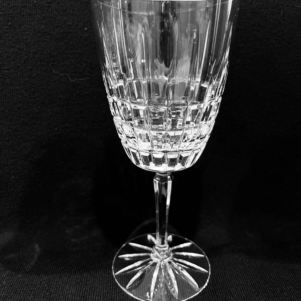 Vintage Val St Lambert Heavy Cut Crystal Water Goblets Set of 3